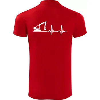 Pánská košile EKG bagr - Polokošile Victory sportovní (dresovina) - L ( Červená )