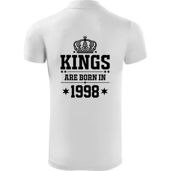 Pánská košile Kings are born in 1998 - Polokošile Victory sportovní (dresovina) - XL ( Bílá )