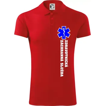 Pánská košile Hvězda života - zdravotnická záchranná služba - Polokošile Victory sportovní (dresovina) - XL ( Červená )
