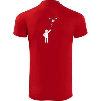 Pánská košile Dron na kabelu - Polokošile Victory sportovní (dresovina) - S ( Červená )