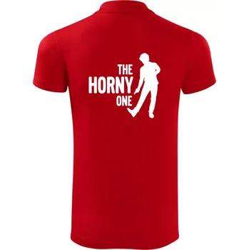 Pánská košile Bachelor party - The horny one - Polokošile Victory sportovní (dresovina) - S ( Červená )