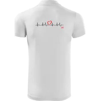 Pánská košile Moje srdce bije pro SKI - Polokošile Victory sportovní (dresovina) - S ( Bílá )