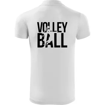 Pánská košile Volleyball nápis - Polokošile Victory sportovní (dresovina) - M ( Bílá )