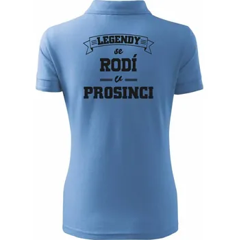Legendy se rodí v prosinci - Polokošile dámská Pique Polo - 3XL ( Pyžamově modrá )