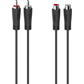 Audio kabel Hama predlžovací audio kábel 2cinch 5 m stereo (2x cinch (RCA) vidlice – 2x cinch (RCA) vidlice, dĺžka: 5 m)