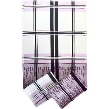 Utěrka Sada extra savých bavlněných utěrek 3 ks - levandule