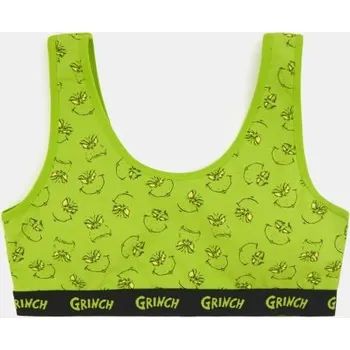 Dámské tričko Sinsay - Vzorovaný top Grinch - neonová - 184FX-71X - 184FX-71X-S