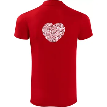 Pánská košile Otisk prstu srdce - Polokošile Victory sportovní (dresovina) - 3XL ( Červená )