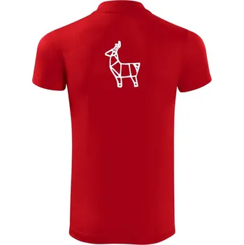 Pánská košile Geometrire - paroháč - Polokošile Victory sportovní (dresovina) - M ( Červená )