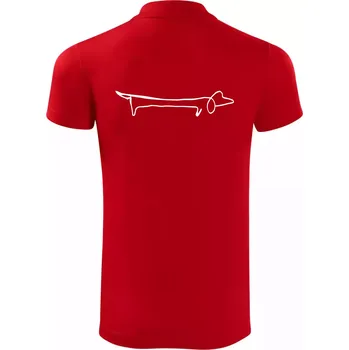 Pánská košile Jezevčík - kreslený - Polokošile Victory sportovní (dresovina) - XL ( Červená )