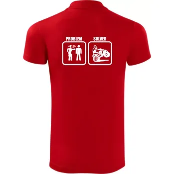 Pánská košile Problem quad / čtyřkolka - Polokošile Victory sportovní (dresovina) - 3XL ( Červená )