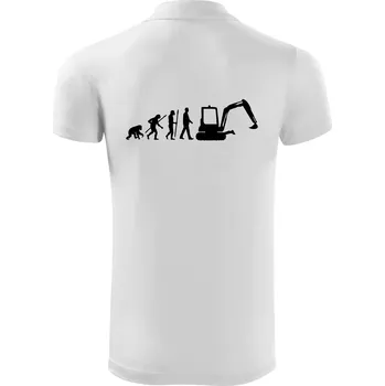 Pánská košile Evoluce bagr malý - Polokošile Victory sportovní (dresovina) - L ( Bílá )