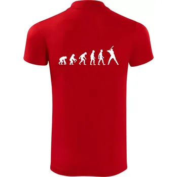 Pánská košile Evoluce baseball pálkař nápřah - Polokošile Victory sportovní (dresovina) - L ( Červená )
