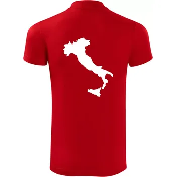 Pánská košile Itálie obrys - Polokošile Victory sportovní (dresovina) - 3XL ( Červená )
