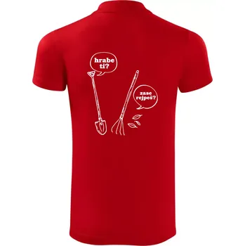 Pánská košile Hrabe ti, už zase rejpeš - Polokošile Victory sportovní (dresovina) - XL ( Červená )