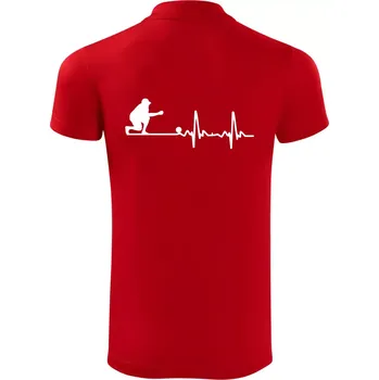 Pánská košile EKG petanque - Polokošile Victory sportovní (dresovina) - M ( Červená )