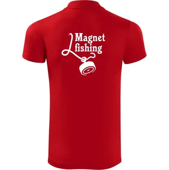 Pánská košile Magnet fishing - Polokošile Victory sportovní (dresovina) - M ( Červená )