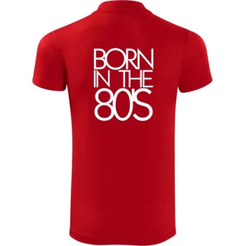 Pánská košile Born In The 80's - Polokošile Victory sportovní (dresovina) - XL ( Červená )