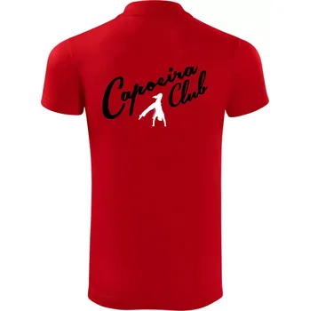 Pánská košile Capoeira club s tanečníkem - Polokošile Victory sportovní (dresovina) - 2XL ( Červená )