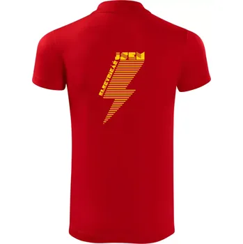 Pánská košile Jsem elektrikář - blesk - Polokošile Victory sportovní (dresovina) - 3XL ( Červená )