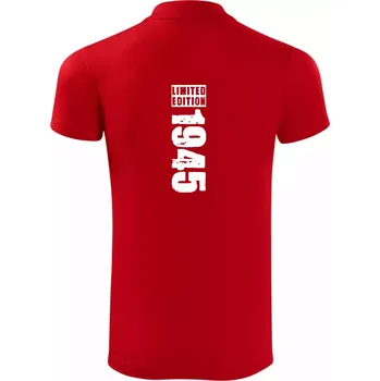 Pánská košile Limited edition 1945 pruh - Polokošile Victory sportovní (dresovina) - L ( Červená )