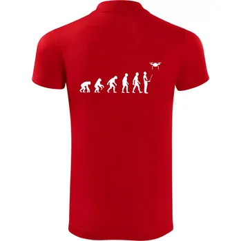 Pánská košile Dron evoluce - Polokošile Victory sportovní (dresovina) - XL ( Červená )