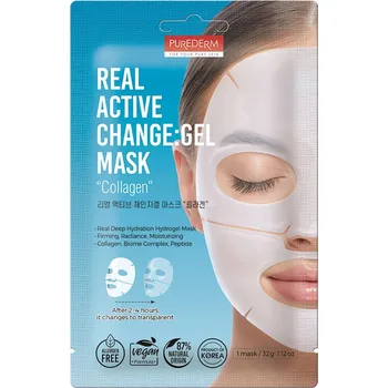 Pleťová maska Purederm kolagenová pleťová maska, 1 ks