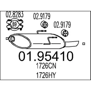 Tlumič výfuku Zadní tlumič výfuku MTS 01.95410