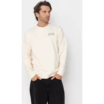 Pánská mikina New Balance Athletics Premium Logo Crew (white) L, béžová