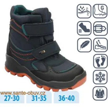 Dámská zdravotní obuv SANTÉ IC/882529 BLU zimní obuv vel.31-35, --- - 33