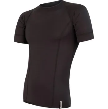 Sensor Coolmax Tech černé pánské triko krátký rukáv XXXL + DÁREK