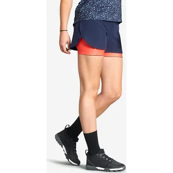 Dámské kraťasy ROCKRIDER Dámské cyklistické kraťasy ST100 modro-růžové XS MODRÁ|RŮŽOVÁ