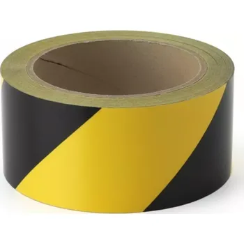 Výstražná páska Černo-žlutá pravá reflexní výstražná páska - délka 15 m, šířka 5 cm