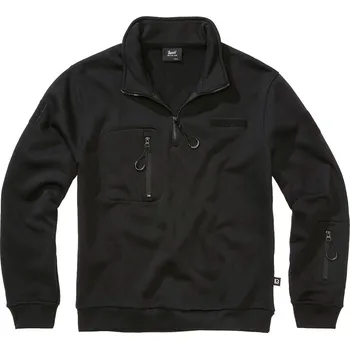 Pánská mikina Mikina Brandit Tactical Sweat Troyer - černá, XL