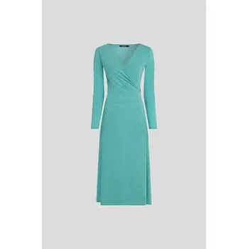 Dámské šaty ŠATY KARL LAGERFELD JERSEY FLUID ZIP DRESS STILL WATER