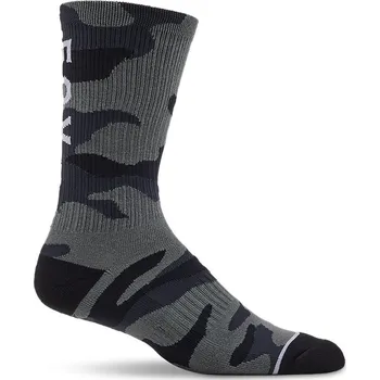 Cyklistické návleky Ponožky - FOX Camo Crew Sock 2024 - Black Camo S/M
