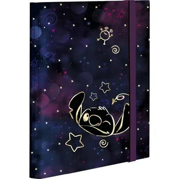 Školní batoh Colorino školní box na sešity s gumičkou A4 - Stitch Gold