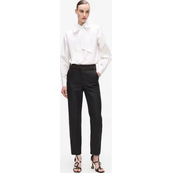 Dámské kalhoty KALHOTY KARL LAGERFELD METALLIC PANTS BLACK