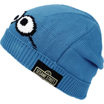 Čepice Beanie čepice z Sesame Street - Cookie Monster - modrá