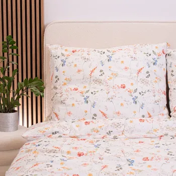 Bavlněný povlak na polštář 70x90 cm romantické květiny Amy