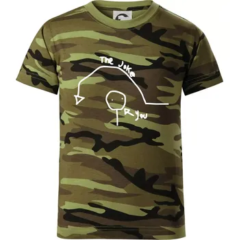 Vtip a ty - Dětské maskáčové triko - 134 cm/8 let ( Zelený maskáč )