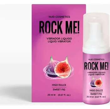 Lubrikační gel NUEI Rock Me! Liquid Vibrator Sweet Fig 20 ml, stimulační gel s vibračním efektem a příchutí fíků