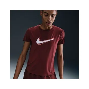 Dámské oblečení Nike One Swoosh Womens Dri-FIT Short-Sleeve Running Top S