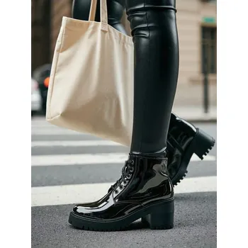 Dámská obuv Sinsay - Šněrovací kotníkové boty - černá - 154FW-99X - 154FW-99X-41