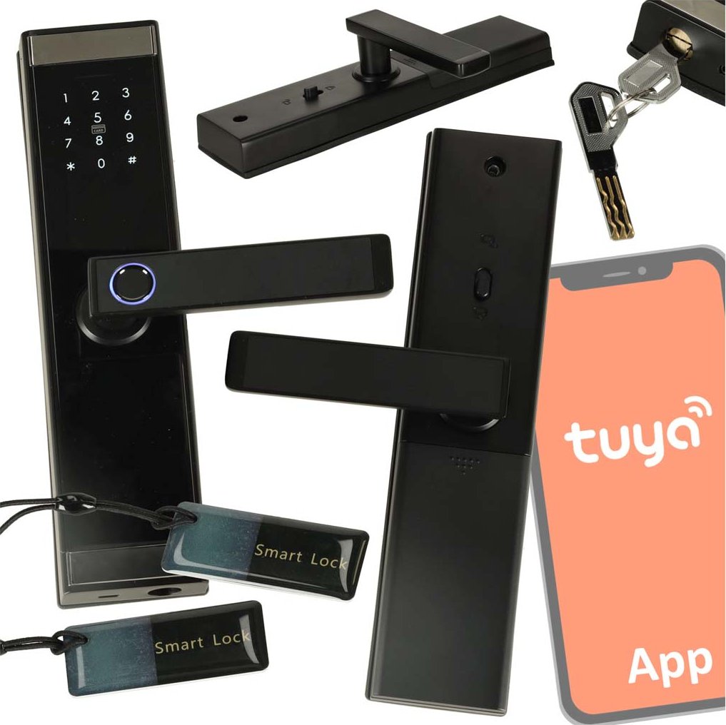 KIK Elektronický zámek dveří SMART kód otisku prstu chytrá klika bluetooth