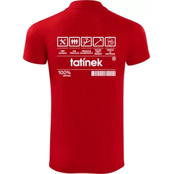 Pánská košile Čárový kód Tatínek - Polokošile Victory sportovní (dresovina) - S ( Červená )