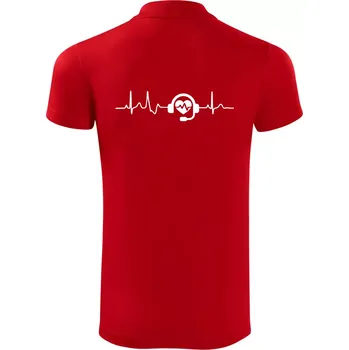 Pánská košile EKG tísňová linka - Polokošile Victory sportovní (dresovina) - XL ( Červená )