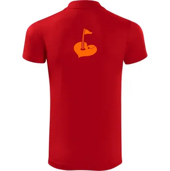 Pánská košile Golf srdce - Polokošile Victory sportovní (dresovina) - L ( Červená )