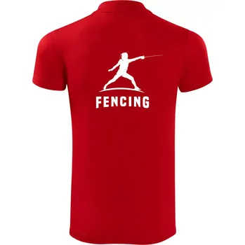 Pánská košile Fencing (šerm) - postava - Polokošile Victory sportovní (dresovina) - 2XL ( Červená )