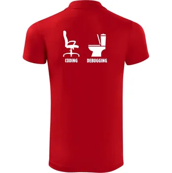 Pánská košile Coding debugging - Polokošile Victory sportovní (dresovina) - 3XL ( Červená )